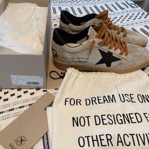 Men’s Golden Goose Ball Star Brown Suede 46eu 100% Authentic